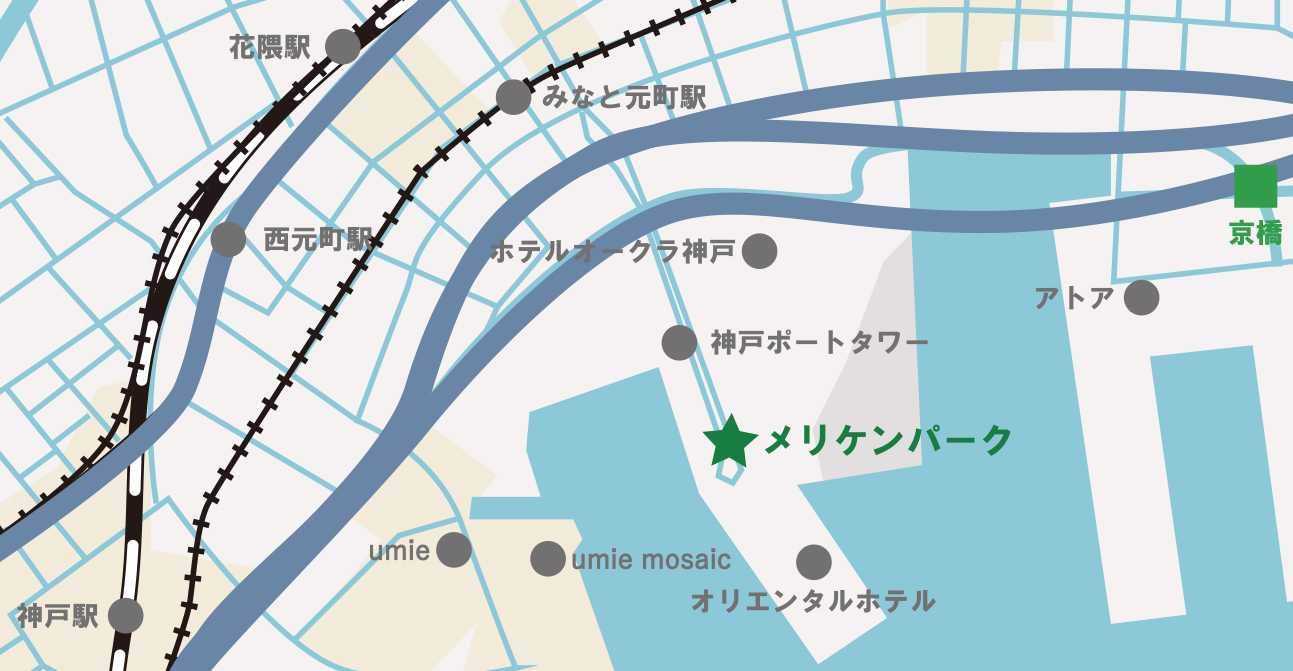 メリケンパーク地図